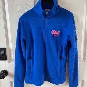 SMU Columbia Fleece Blue Jacket- Men's Large